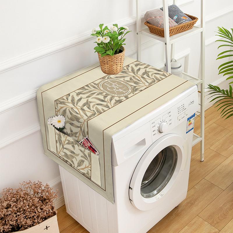 Листья Узоры Пылезащитный Чехол Стиральная Машина Пылезащитный Коврик Карманный Дизайн Красивый Холодильник Защитная Подкладка Бытовые Товары Для Дома