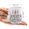 11oz White Ceramic Mug with Smooth Handle and Dual-Side Print, Perfect for Coffee Lovers Enjoying Warm Drinks In Home or Workplace