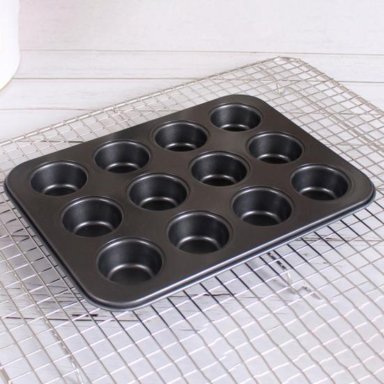 Cupcake Pan 6/12 Cavity Reusable Non-stick Bakeware Carbon Steel Kitchen Biscuit Muffin Tray Mold Pan Bakery Supplies