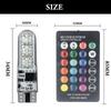 2 шт. T10 W5w Силиконовый LED с Пультом Управления RGBW 5050 Festoon Потолочный Свет Клиновой Боковой LED 12В Автомобильная Лампа Индикатор Поворота