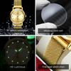 OPK 8115 Women's Watches Elegant Mesh Steel Strap Waterproof Quartz Wrist Watches for Woman Simple Fashion Original Ladies Watch