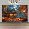 Halloween Party Decor Backdrop Halloween Ghost Bloody And Terrifying Haunted House Ghost Decor Party Supplies Photography Props