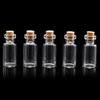 10x Clear Mini Containers Empty Wishing Message Bottles Tiny Small With Cork Stopper Transparent