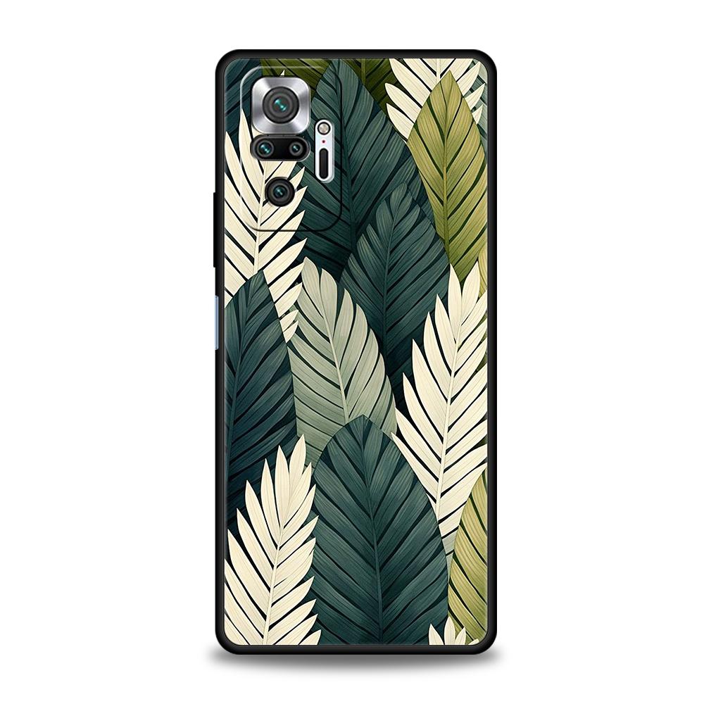 Чехол для телефона 'Листья Монстеры Зеленый' для Xiaomi Redmi Note 14 5G 13 12 10 11 Pro Plus 4G 14C 13C 12C 10C 9C Мягкий ТПУ Чехол