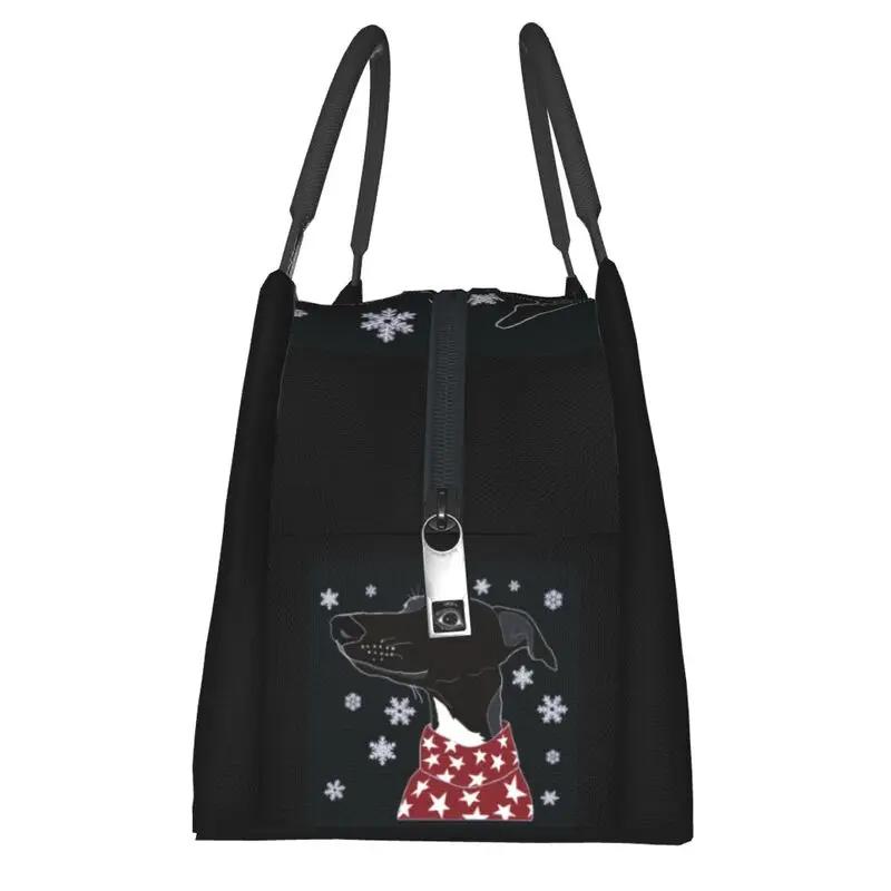 Милый зимний Whippet многоразовый ланч-бокс для женщин герметичный Lurcher Greyhound Dog Cooler термосумка для еды изолированный ланч-бокс