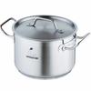 KIPROSTAR 22cm Induction-Compatible Stainless Steel Half-Cylinder Pot (with Lid), 5.9L Capacity, Triple-Layered Bottom, Dishwasher Safe, Commercial Us
