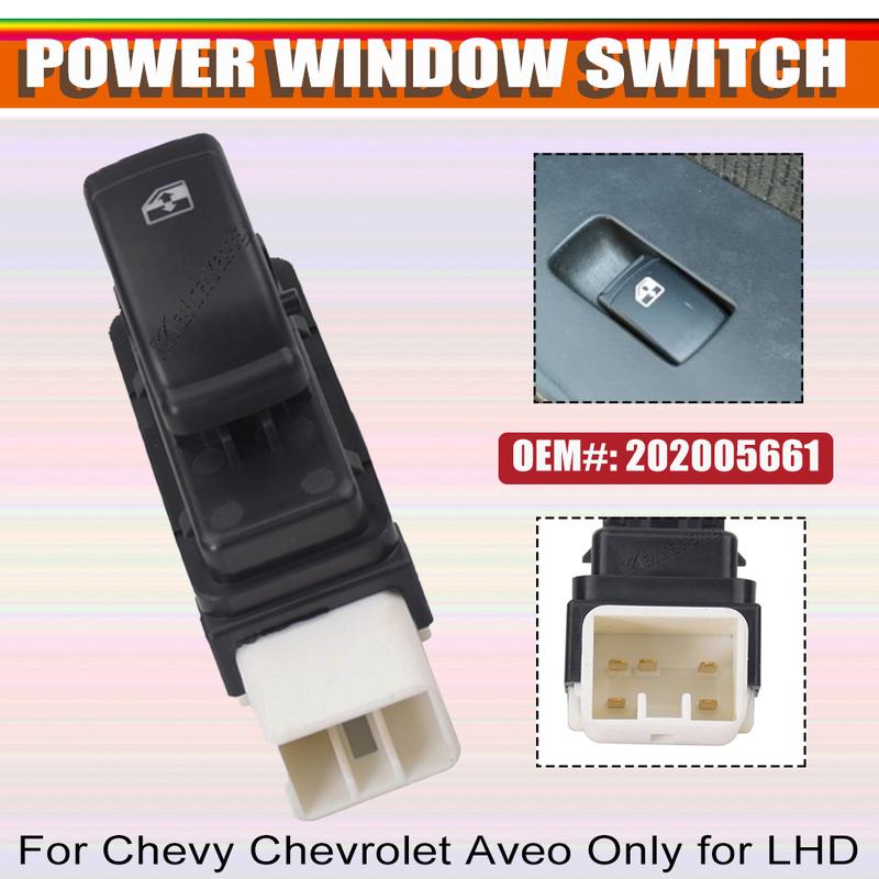 Passenger Button For 2007 2008 2009 2010 2011 Chevy Chevrolet Aveo 05661 Electric Window Control Switch Glass Button