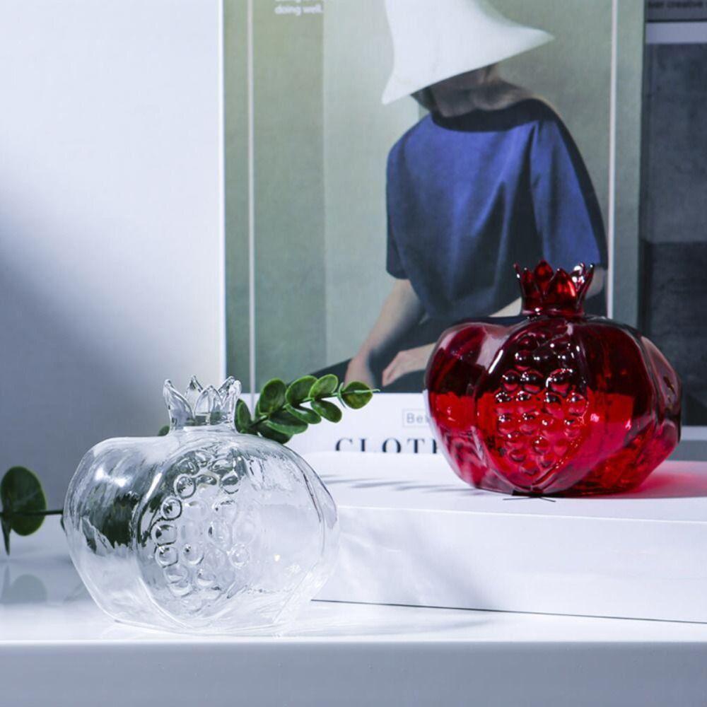 High Quality Pomegranate Transparent Flower Vase For Flowers Glass Vase Cachepot