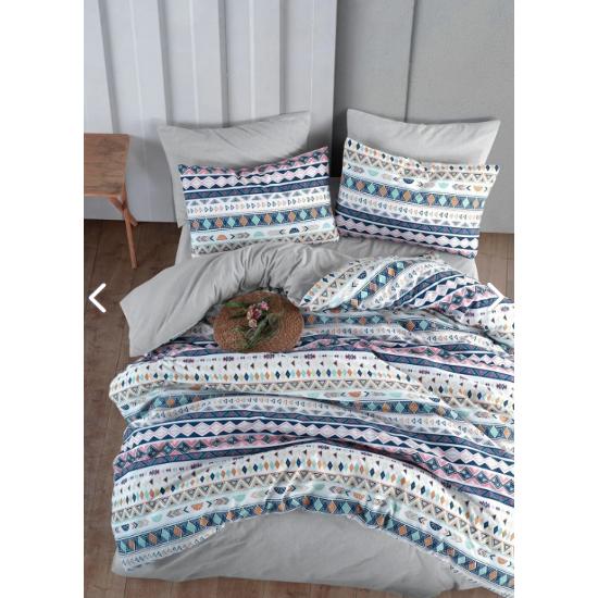 Double Duvet Cover Set with Fitted Sheet Diamente