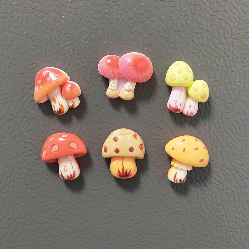 6 шт. Магниты на холодильник в виде грибов Милые Креативные Украшения Магнитные Орнаменты для Дома Офиса Кухни Белой Доски