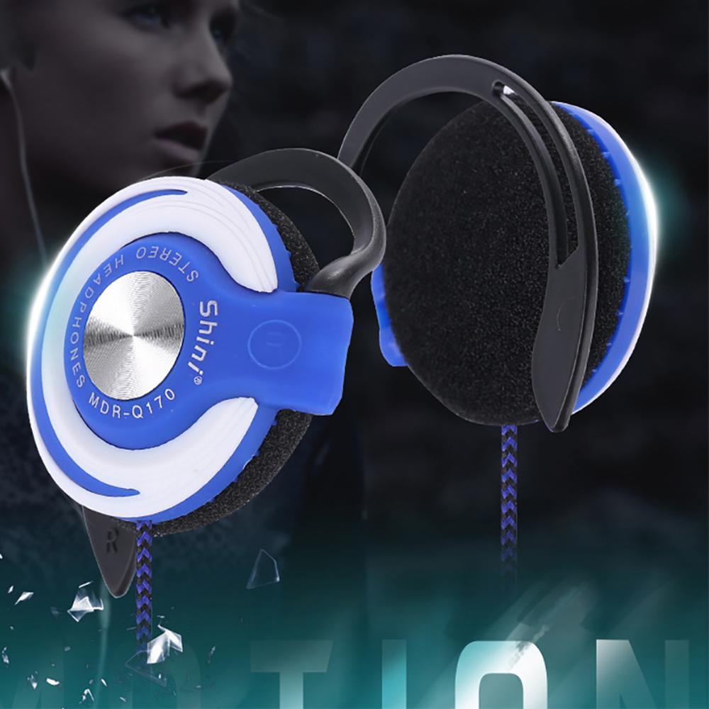 3.5mm Wired Headphones HIFI Heavy Bass Headset Over-ear Adjustable Ear Hook Earphones Music Earphone for Phone Laptop Mp3 MP4