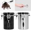 1.8L 304 Stainless Steel Coffee Beans Container with Exhaust Valve  Household Storage Sealing Coffee Beans Jar Kitchen