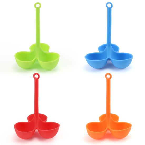 Egg Poacher Food-Grade 3 Holes Temperature Resistance Silicone Egg Cooker Egg Holder Cup Cooking Accessories