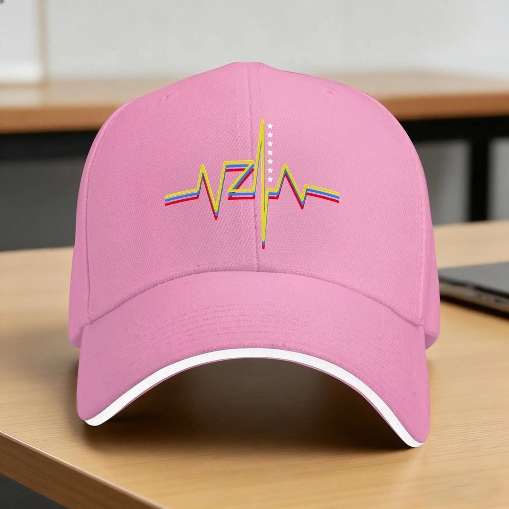 Summer Casual Baseball Cap Venezuelas VZLA Heart Flag Kpop Rock Trucker Hat For UnisexTeens Breathable Vintage Baseball Caps