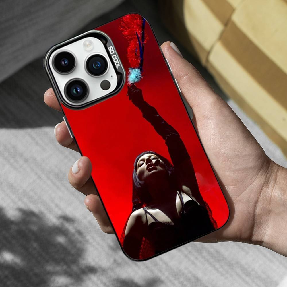 Горячий M-MAYHEM L-Lady G-Gaga Для iPhone 15,14,13,11,12,16,17,SE,XS,MAX,Mini,Pro,Черный Матовый Силиконовый Чехол