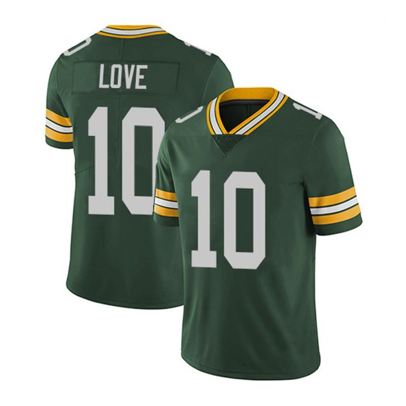 NFL Green Bay Football Jersey - 4 FAVRE 12 RODGERS Embroidered T-Shirt