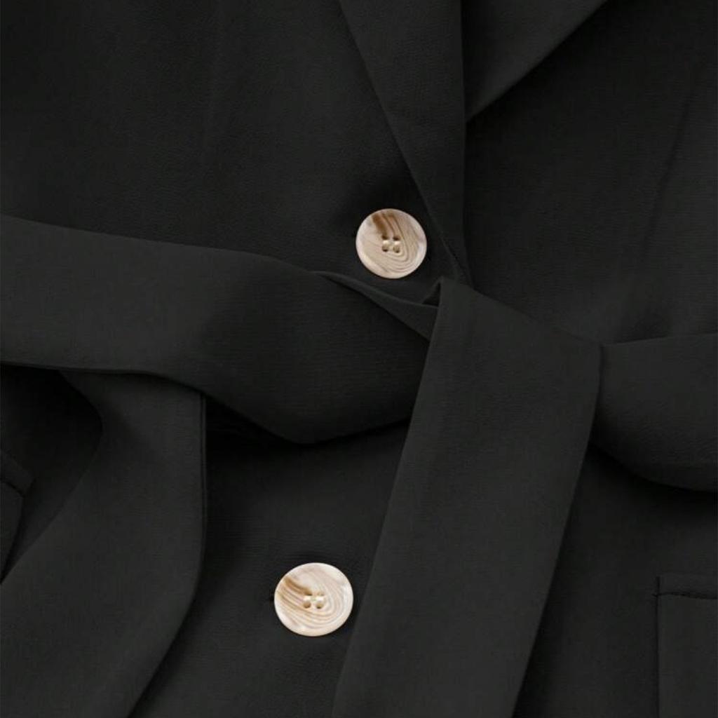 Женский модный повседневный свободный жилет-жакет на пуговицах с V-образным вырезом и поясом