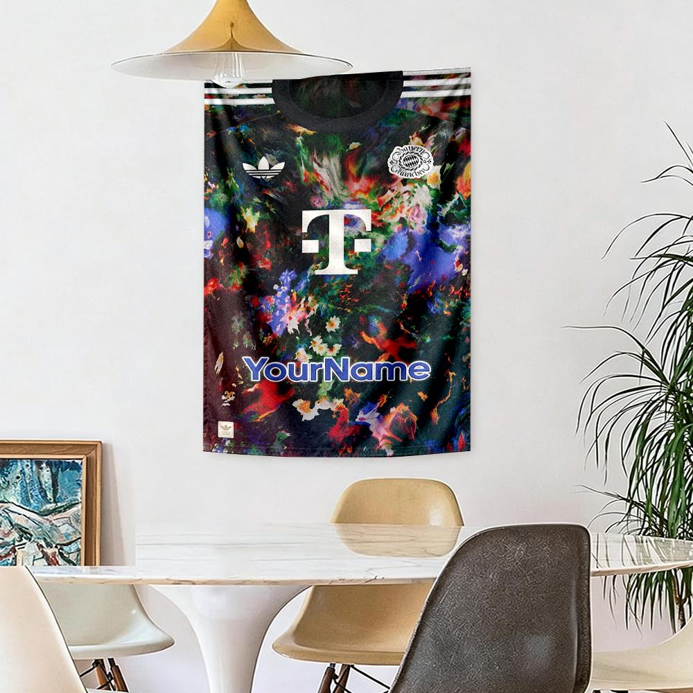 Bayern Munich Custom Your Name Wall Decor Tapestry Art For Pet Memorial Birthdaywedding Party Backdrop Family Gift