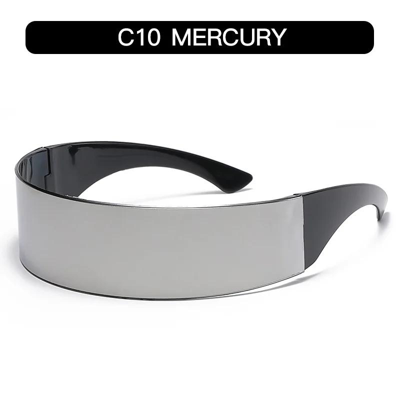 Солнцезащитные очки Unibody в стиле научной фантастики в стиле панк, трендовые, классные, для девушек, онлайн, знаменитостей, костюмы для косплея, вечерние, бальные, нарядные, очки