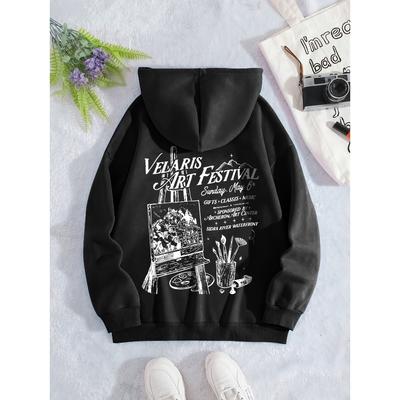 Красивая реалистичная толстовка с принтом пейзажа для женщин, теплая флисовая толстовка с капюшоном, модные повседневные толстовки, осенняя свободная женская спортивная одежда