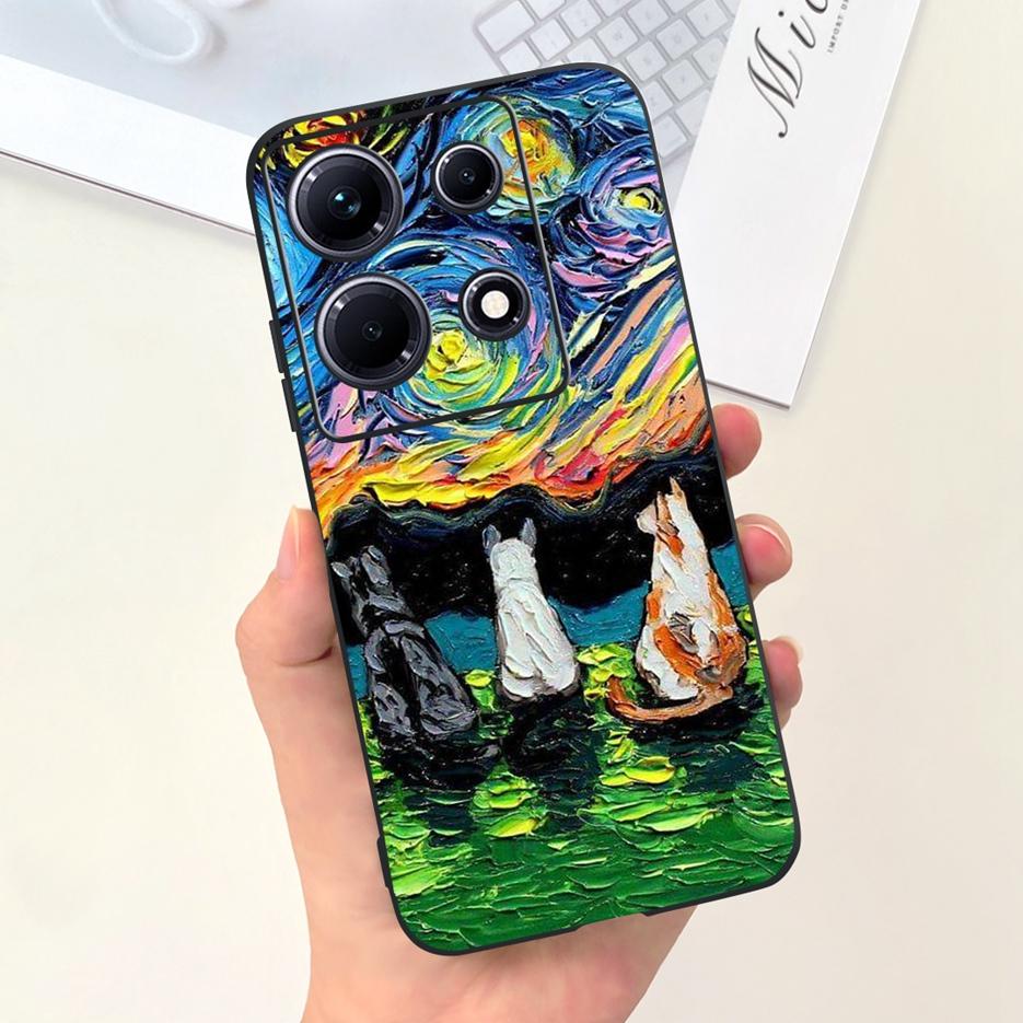 For Infinix Note 30i Case X6716 Cute Astronauts Cartoon Cover Soft Silicone Phone Case For Infinix Note 30 Pro Note30 VIP Bumper