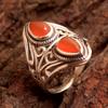 Carnelian Ring, Gift For Mum, Gemstone Jewelry, Silver Charm Jewelry, Handmade Ring