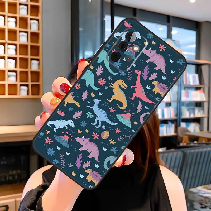 Милый Чехол-Динозаврик Для Samsung Galaxy A33 A06 A05 A16 A26 A36 A56 A32 A52 A15 A53 A13 A34 A54 A14 A35 A55