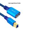 Кабель для передачи данных USB 3.0, разъем Type-A (мама) на Type-B (папа), скорость передачи 5 Гбит/с, с литой защитой от изгиба на обоих концах кабеля для оборудования