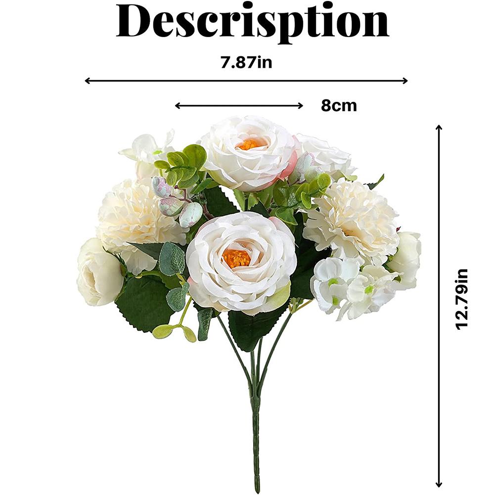Simulation Flower Bouquet Romantic Round Rose Artificial Bouquet Wedding Home Living Room Interior Decoration Photo Props