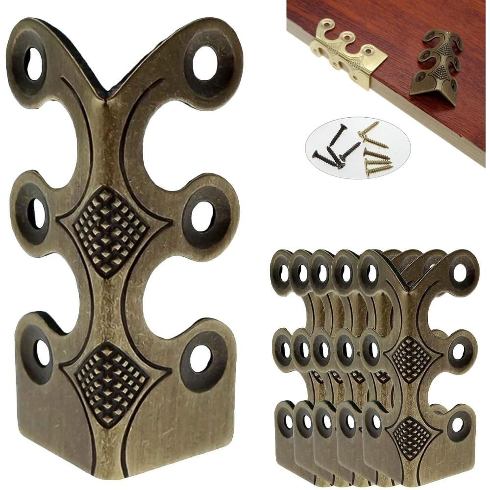 Skirting Board Corner Protectors Solid Brass Baseboard Corner Protectors, Vintage Metal Corner Protector Table Corner Perimeter Cover