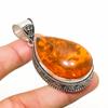 Ювелирный кулон ручной работы с покрытием из серебра 925 пробы и балтийского янтаря 2,27 дюйма