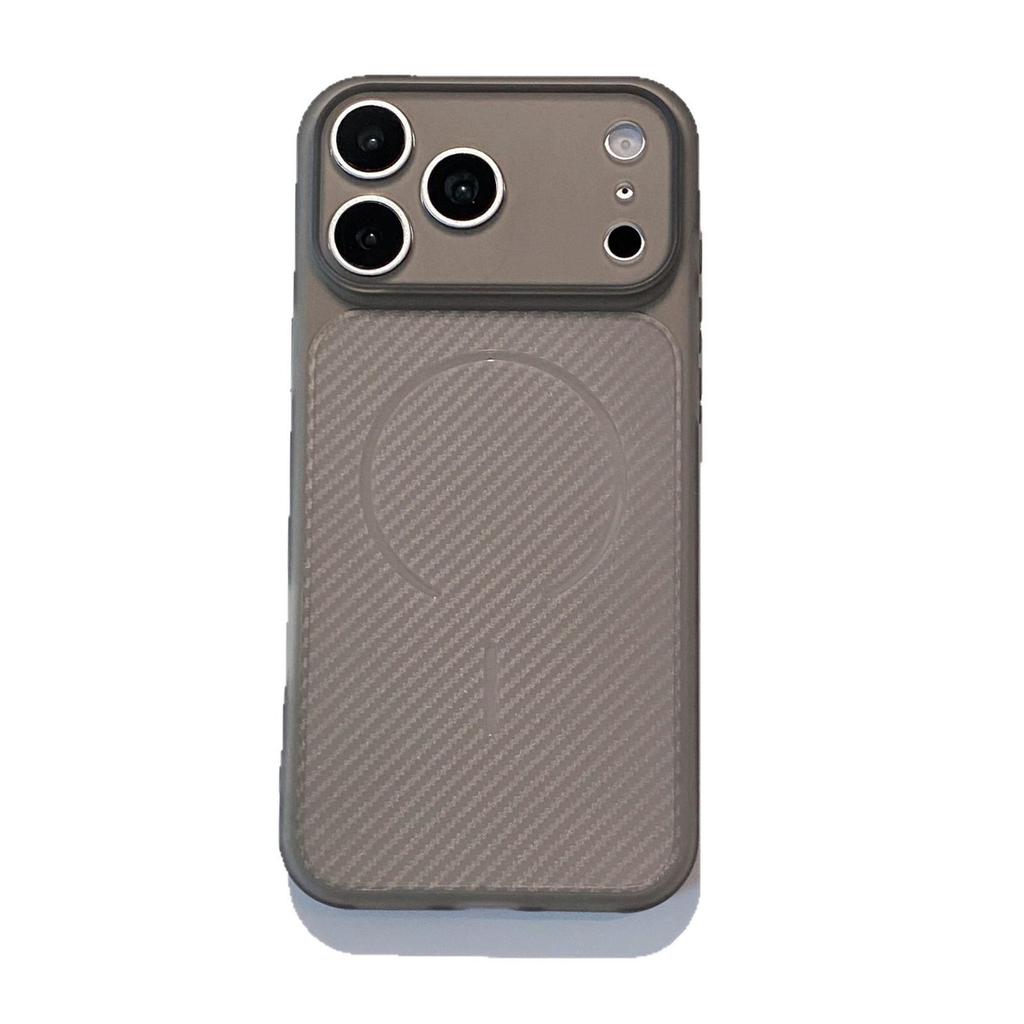 Ультратонкий чехол с магнитной адсорбцией для iPhone 17 Pro Max, матовый, с диагональными полосками, противоударный защитный чехол.