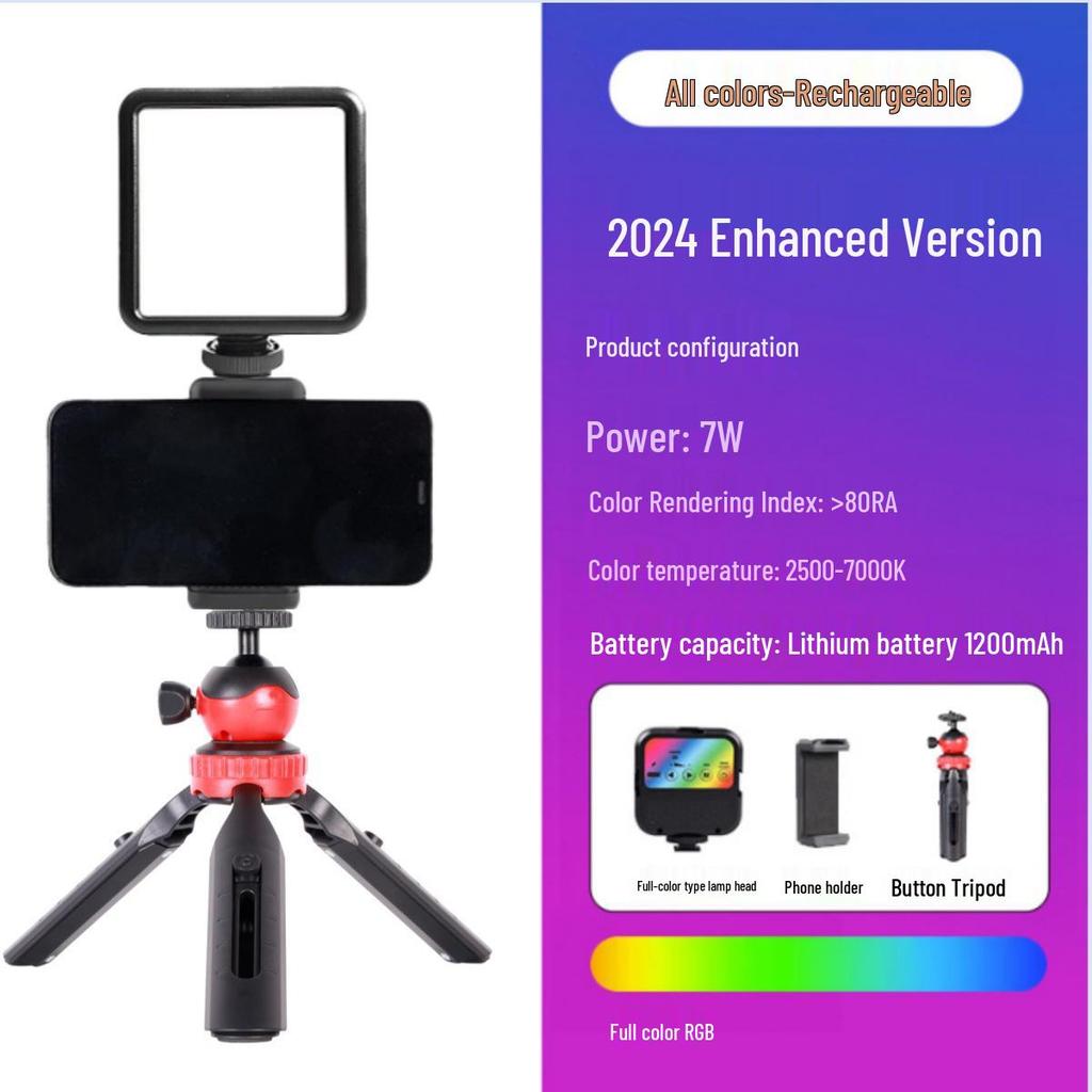 Портативная RGB кольцевая лампа для фотосъемки с регулируемой теплой/холодной настройкой