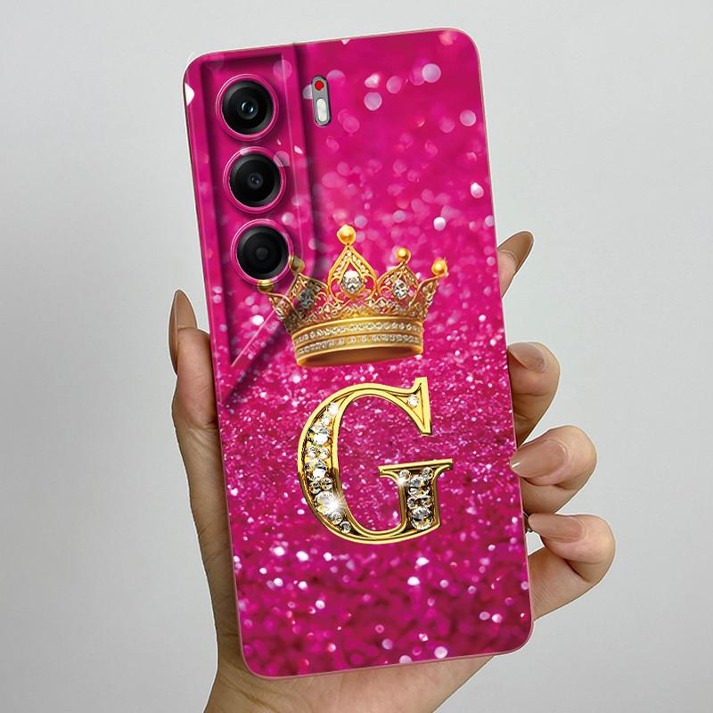 Чехол для Tecno Camon 40 Pro 4G 5G CM6 CM7 Корона Буква Силиконовый Мягкий Чехол для Телефона Для Tecno Camon40 Защита Камеры Задняя Крышка