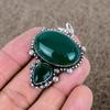 Green Onyx Gemstone Handmade 925 Sterling Silver Jewelry Pendant 2.01" KKG-319