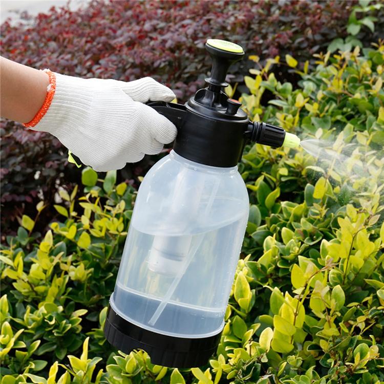 2LGarden Hand Pump Pressure Fine Mist Water Sprayer With Transparent Plastic Bottle