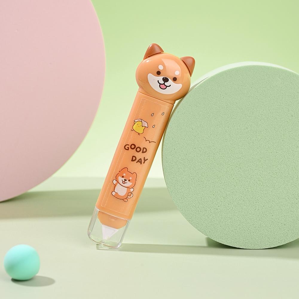 1/4 шт. Лента-корректор Busy Cat и клей-карандаш Милый мультяшный котенок Двусторонняя функция Корректирующие ленты Клей