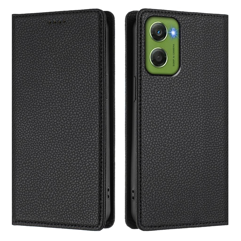 For Motorola Moto G06 4G Wallet Case RFID Blocking Litchi Texture Leather Mobile Cover