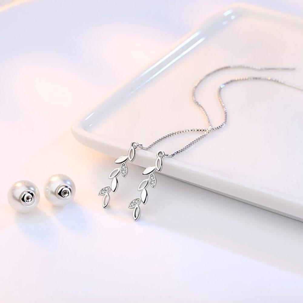Стерлингового серебра 925 пробы, новые женские модные украшения высокого качества с жемчугом и кубическим цирконием, длинные ювелирные изделия с кисточками