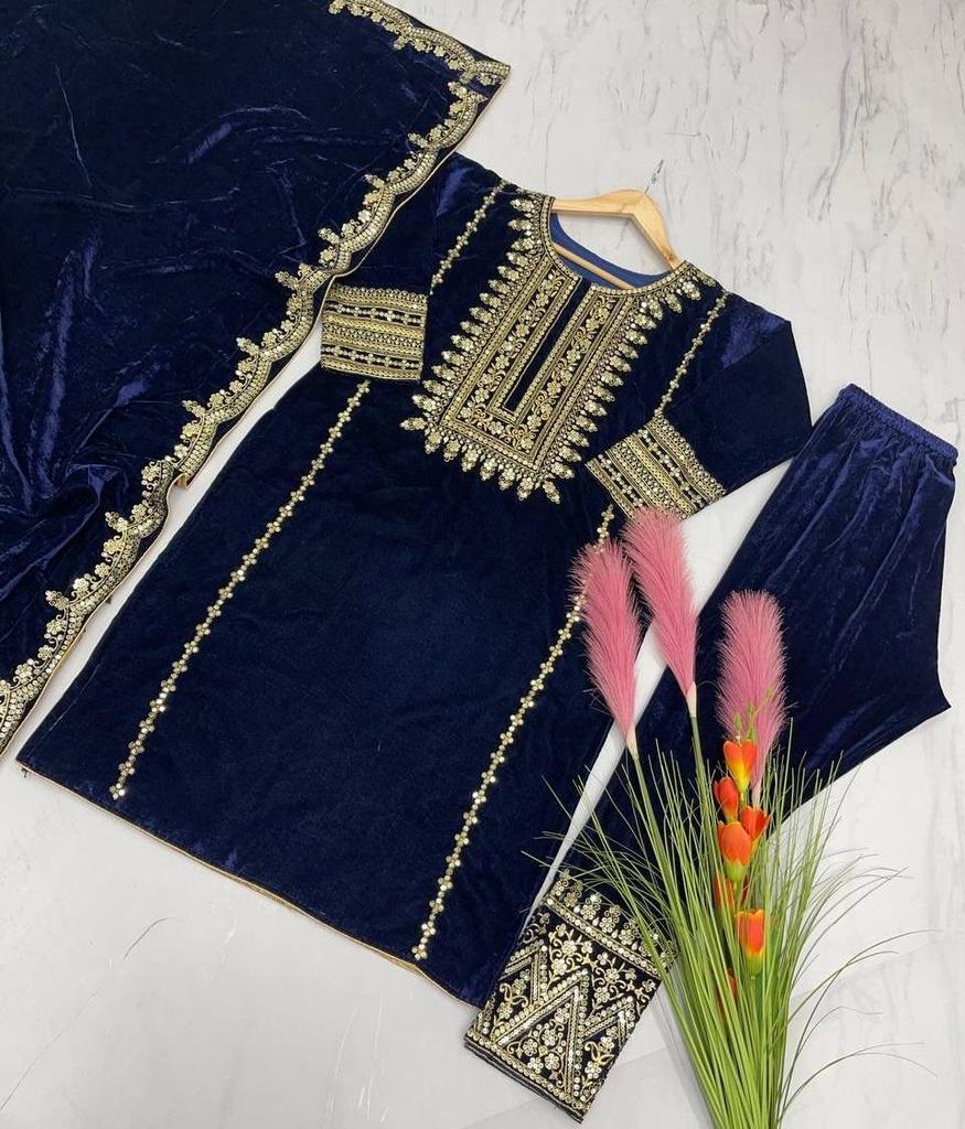 Женский праздничный костюм сальвар из вискозы и бархата в стиле Болливуд, индийский дизайнерский сальвар-камиз, этническая одежда