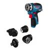 Bosch Professional GSR 12V-35 FC Flexiclick Drill-driver Without Battery with 4 FlexiClick Adapters + L-BOXX - 06019H3003