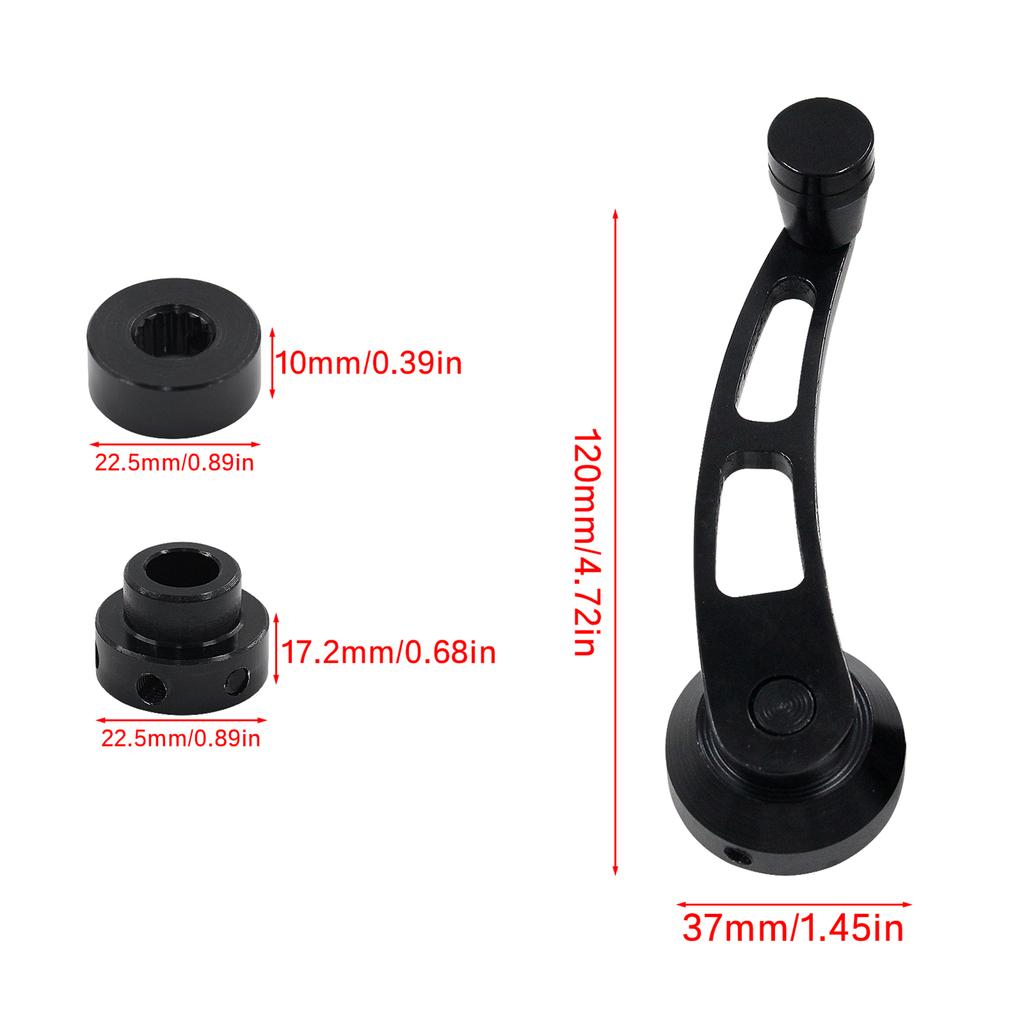 Window Crank Handle Winder Universal Car Wagon Door Window Crank Handle Winder 1 Pair Black