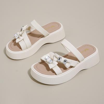 Модные женские сандалии 2025 Лето Новые шлепанцы на платформе и высоком каблуке Увеличенные Дышащие Платформа Повседневная обувь Sandalias para mujeres