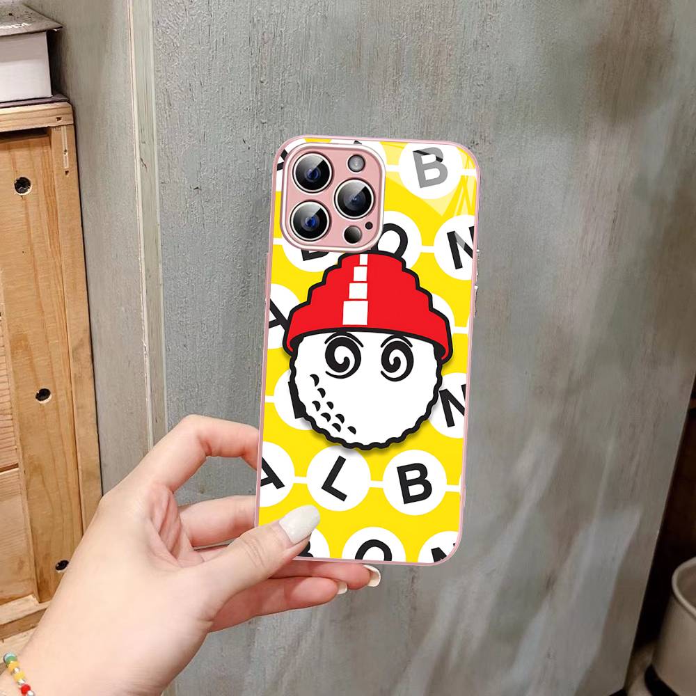 Fashion M-Malbon G-Golf Logo For IPhone 14 13 12 Mini 11 Pro XS Max X XR 14 Plus Tempered Glass Cover