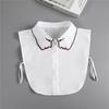 Women Embroidery Lace Detachable Lapel Fake Collar Shirt White Ruffles False Collar Woman Removable False Blouse Nep Kraagie