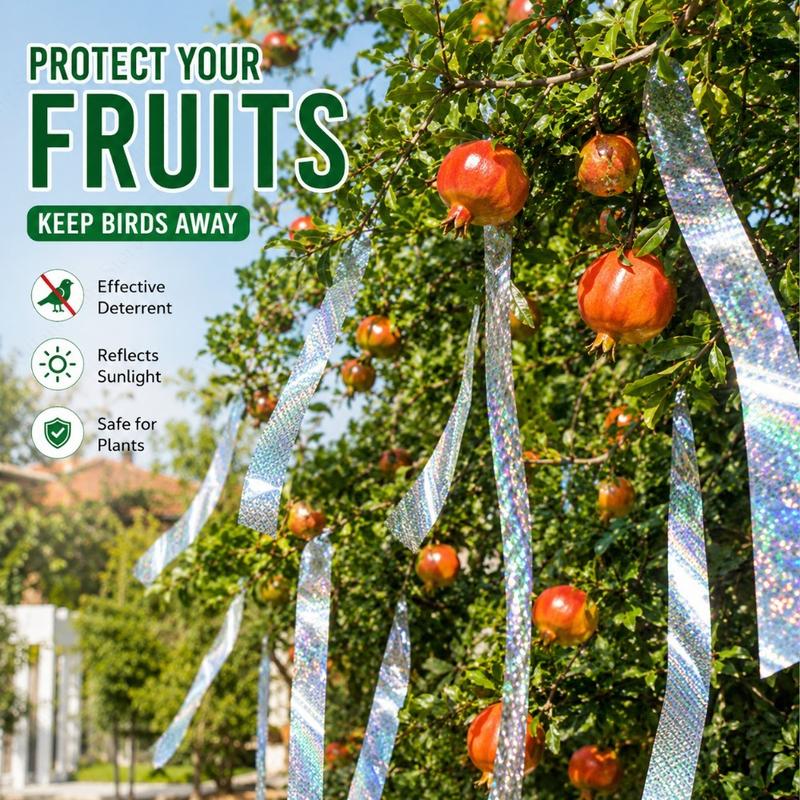 Double Side Laser Reflective Bird Scare Tape Effective Bird Repellent Strip Garden Farm Protection Tool Against Bird Damages