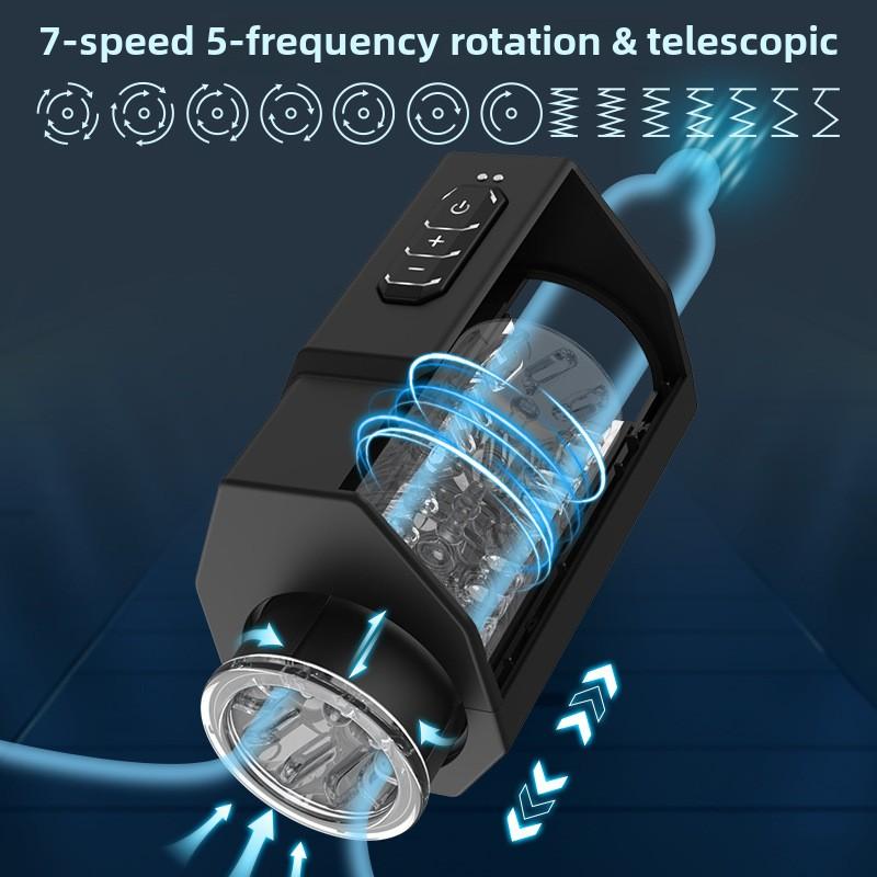 Мужской автоматический телескопический вращающийся мастурбатор Airplane Cup, водонепроницаемый мастурбатор для взрослых, секс-игрушки, полностью автоматический