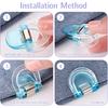 8Pieces Adjustable Hem Clips for Pants Sleeves - Colorful Clothing Clips for tant Shortening,Transparent and Decorative,No Slip Design