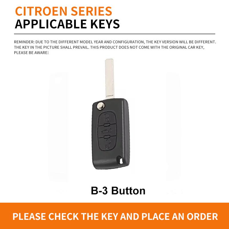 JGNT8 Metal Leather Car Flip Remote Key Case Cover Protector Shell Fob Keychain For Citroen C2 C3 C4 C5 C6 C8 Xsara Picasso Berlingo