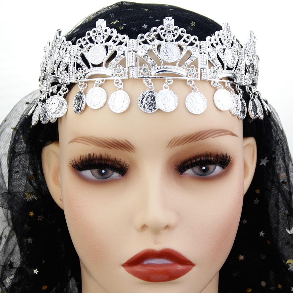 Цепочка на лоб золотого цвета, цепочка для волос, монеты Наполеона, кисточка, аксессуар для волос, ювелирные изделия для невесты, подарок